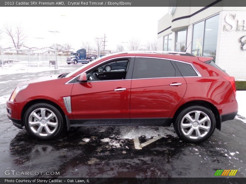 Crystal Red Tintcoat / Ebony/Ebony 2013 Cadillac SRX Premium AWD
