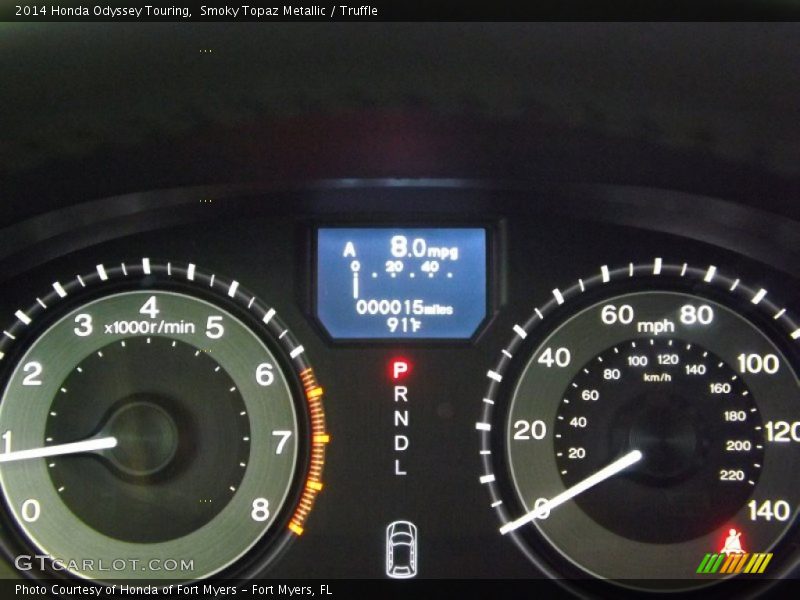 Smoky Topaz Metallic / Truffle 2014 Honda Odyssey Touring