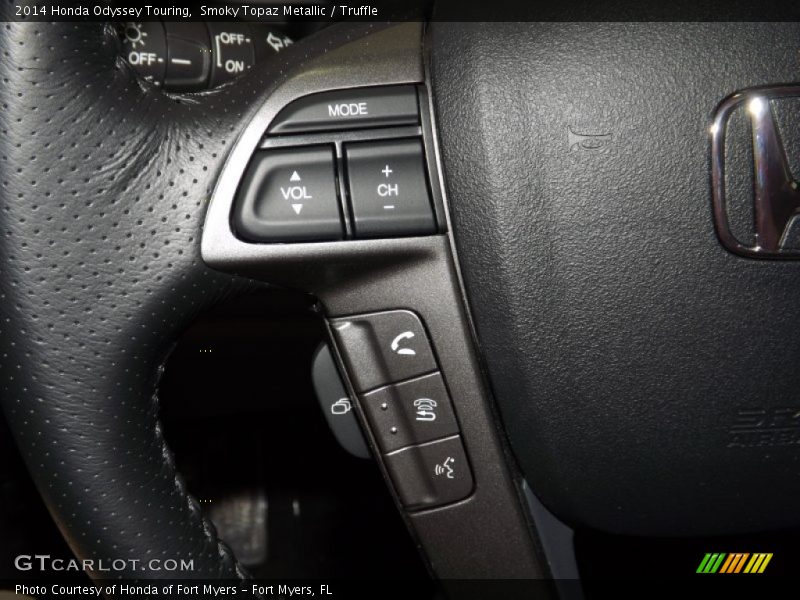 Smoky Topaz Metallic / Truffle 2014 Honda Odyssey Touring
