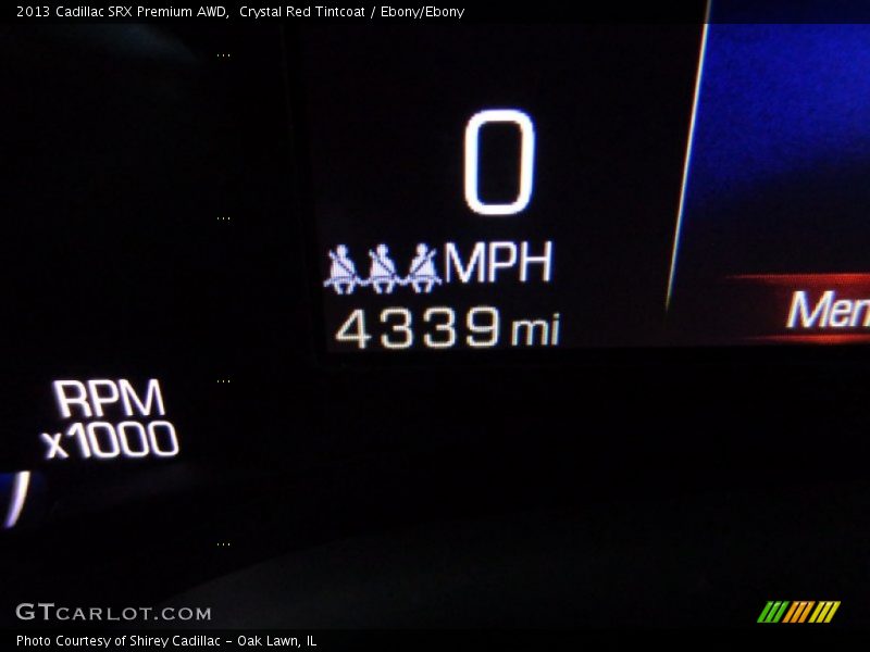 Crystal Red Tintcoat / Ebony/Ebony 2013 Cadillac SRX Premium AWD