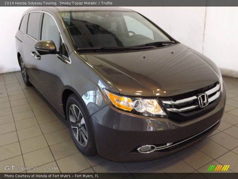 Smoky Topaz Metallic / Truffle 2014 Honda Odyssey Touring