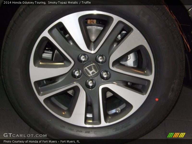 Smoky Topaz Metallic / Truffle 2014 Honda Odyssey Touring