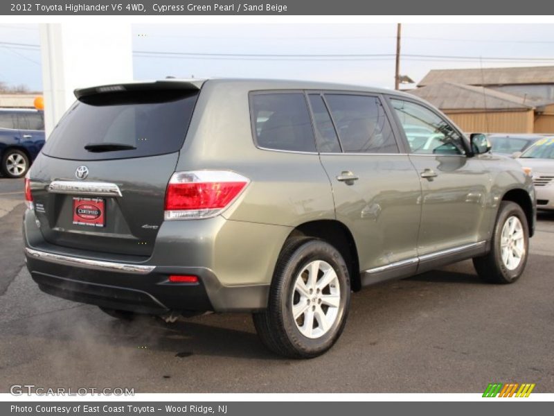 Cypress Green Pearl / Sand Beige 2012 Toyota Highlander V6 4WD