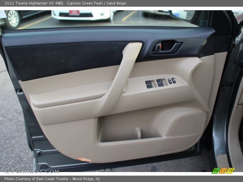 Cypress Green Pearl / Sand Beige 2012 Toyota Highlander V6 4WD