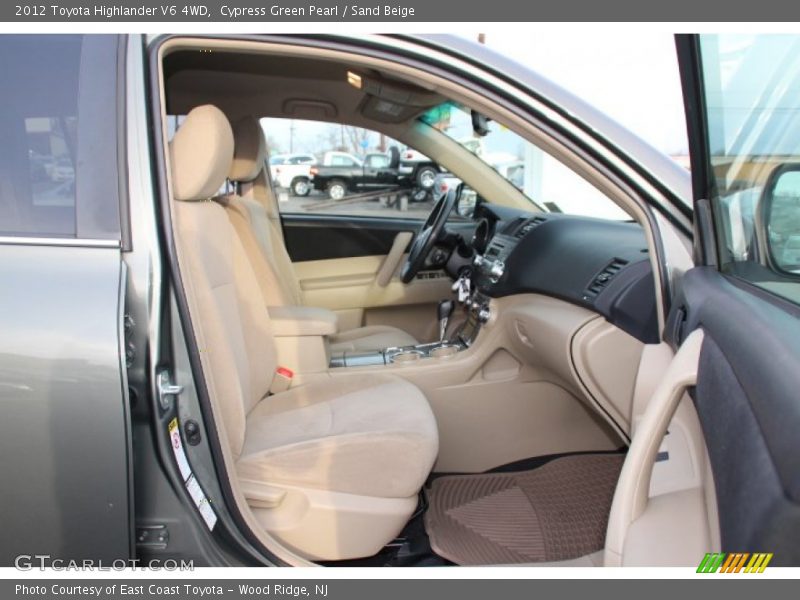 Cypress Green Pearl / Sand Beige 2012 Toyota Highlander V6 4WD