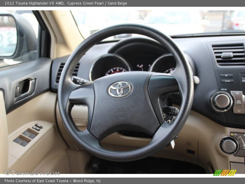 Cypress Green Pearl / Sand Beige 2012 Toyota Highlander V6 4WD