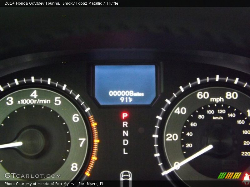 Smoky Topaz Metallic / Truffle 2014 Honda Odyssey Touring