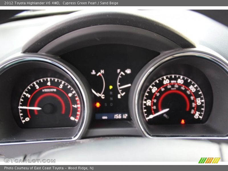 Cypress Green Pearl / Sand Beige 2012 Toyota Highlander V6 4WD