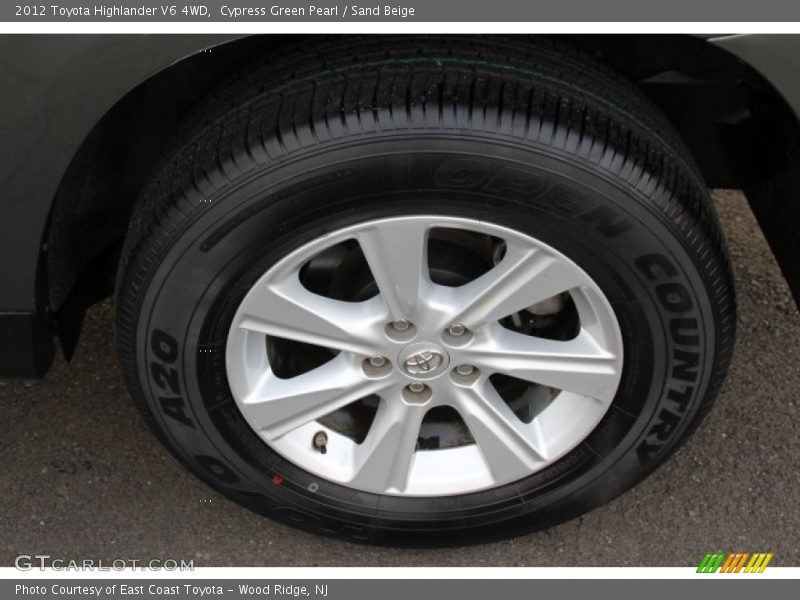 Cypress Green Pearl / Sand Beige 2012 Toyota Highlander V6 4WD