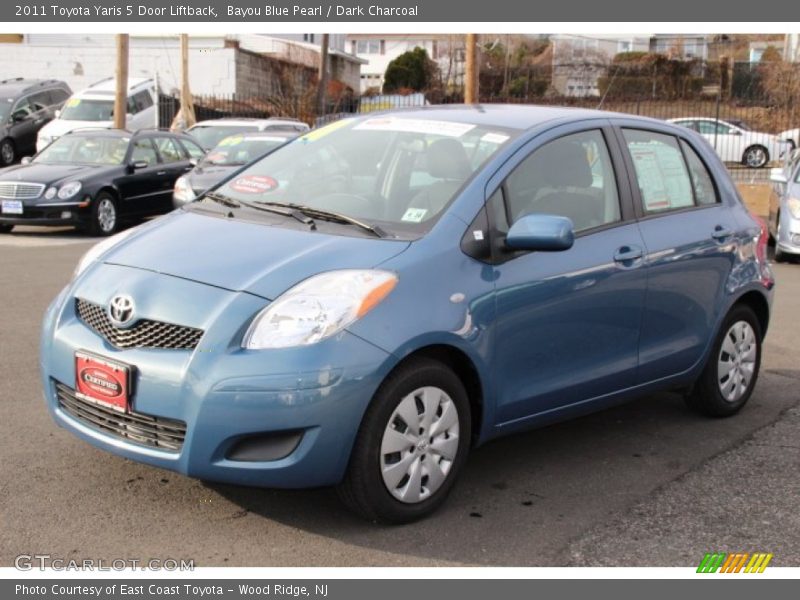 Bayou Blue Pearl / Dark Charcoal 2011 Toyota Yaris 5 Door Liftback