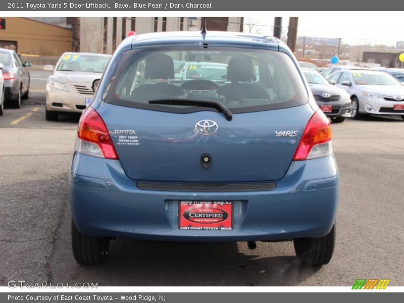 Bayou Blue Pearl / Dark Charcoal 2011 Toyota Yaris 5 Door Liftback
