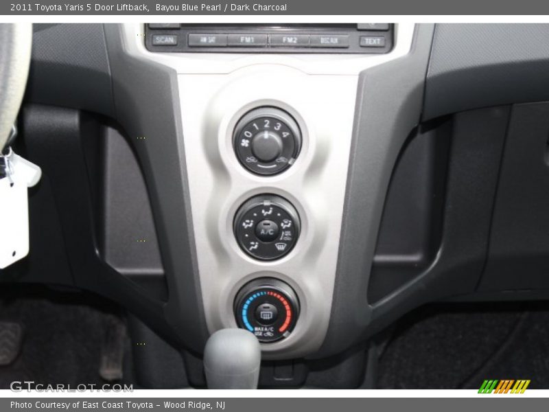 Bayou Blue Pearl / Dark Charcoal 2011 Toyota Yaris 5 Door Liftback