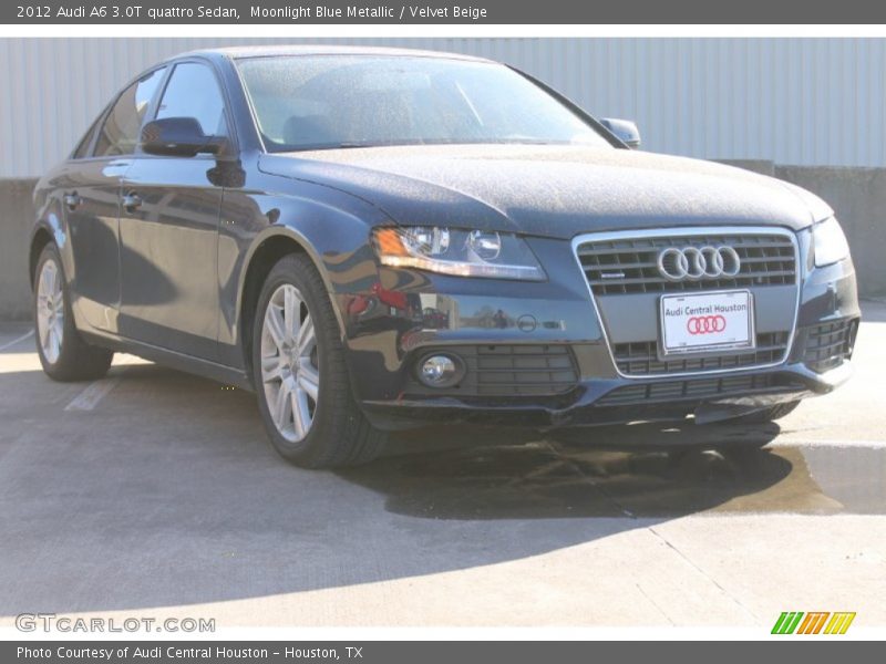 Moonlight Blue Metallic / Velvet Beige 2012 Audi A6 3.0T quattro Sedan