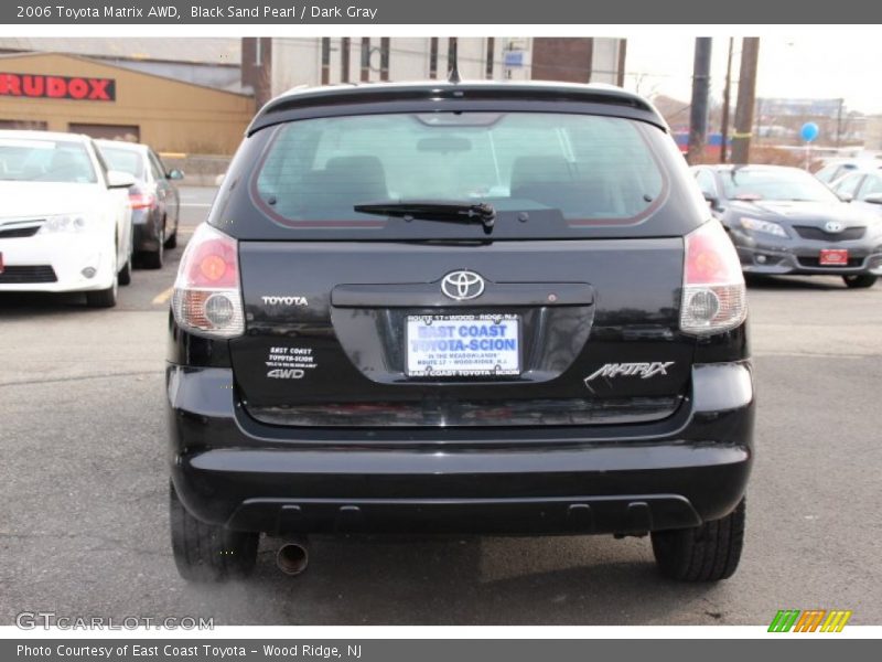 Black Sand Pearl / Dark Gray 2006 Toyota Matrix AWD