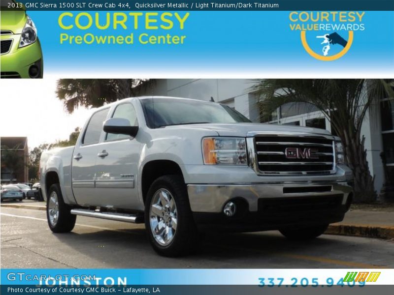 Quicksilver Metallic / Light Titanium/Dark Titanium 2013 GMC Sierra 1500 SLT Crew Cab 4x4