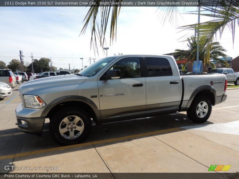 Bright Silver Metallic / Dark Slate Gray/Medium Graystone 2011 Dodge Ram 1500 SLT Outdoorsman Crew Cab