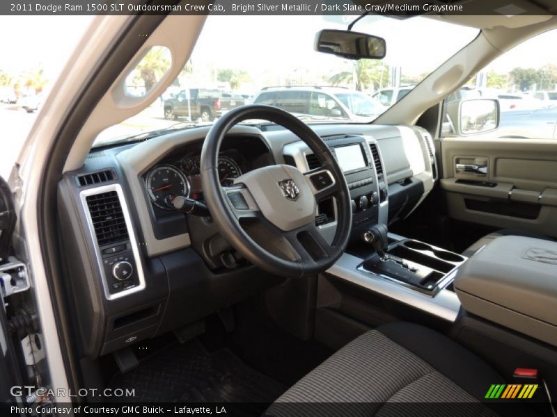 Bright Silver Metallic / Dark Slate Gray/Medium Graystone 2011 Dodge Ram 1500 SLT Outdoorsman Crew Cab