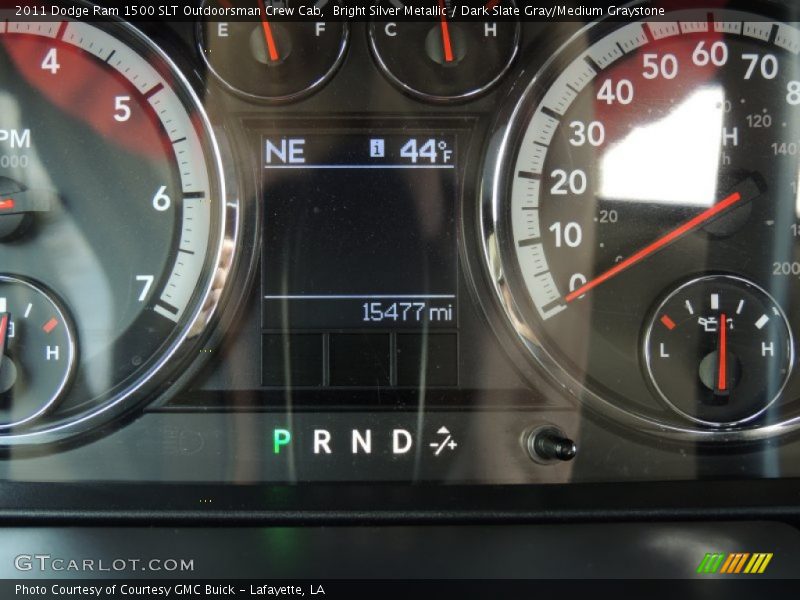 Bright Silver Metallic / Dark Slate Gray/Medium Graystone 2011 Dodge Ram 1500 SLT Outdoorsman Crew Cab