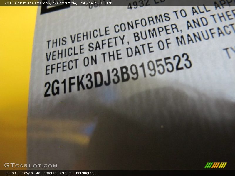 Rally Yellow / Black 2011 Chevrolet Camaro SS/RS Convertible
