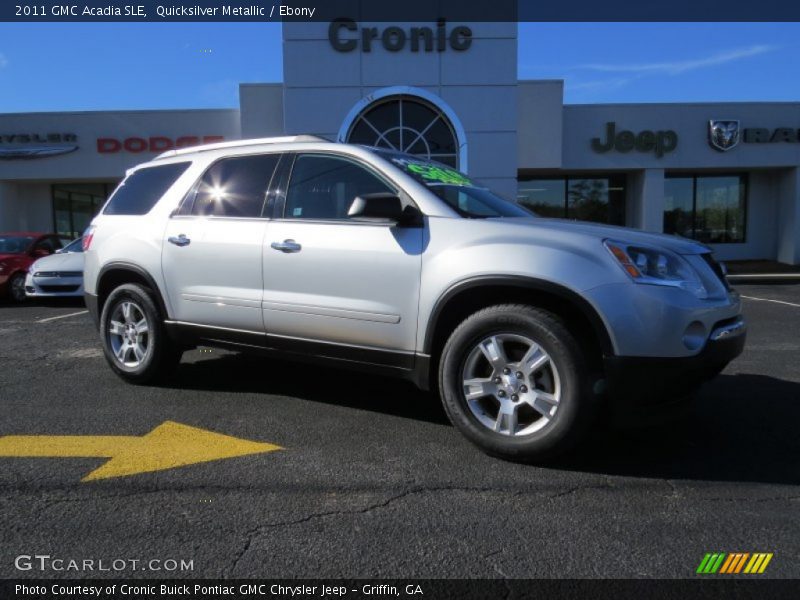 Quicksilver Metallic / Ebony 2011 GMC Acadia SLE