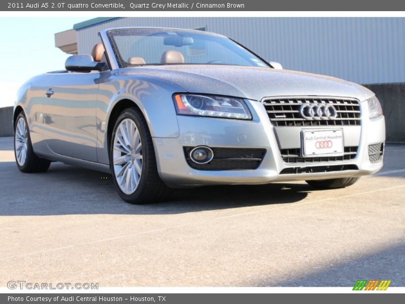 Quartz Grey Metallic / Cinnamon Brown 2011 Audi A5 2.0T quattro Convertible