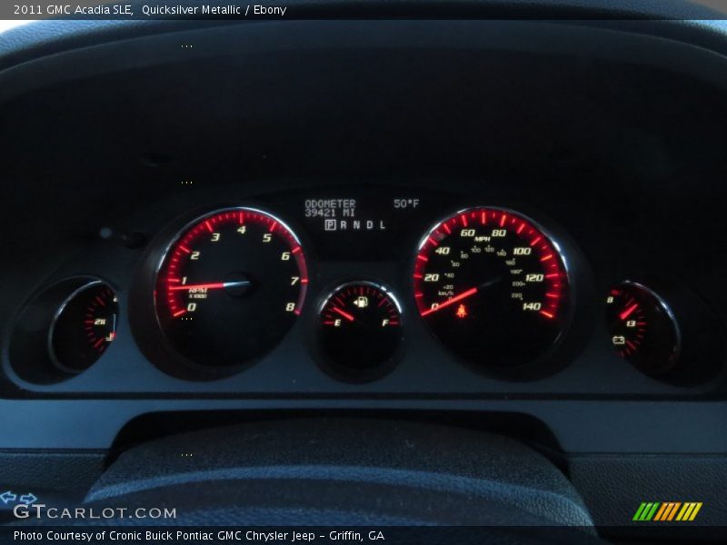 Quicksilver Metallic / Ebony 2011 GMC Acadia SLE