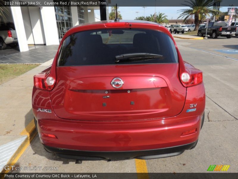 Cayenne Red / Black/Red/Red Trim 2012 Nissan Juke SV