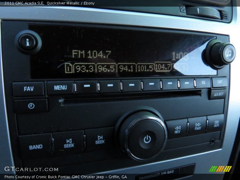 Quicksilver Metallic / Ebony 2011 GMC Acadia SLE