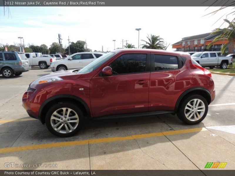 Cayenne Red / Black/Red/Red Trim 2012 Nissan Juke SV