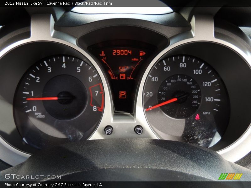 Cayenne Red / Black/Red/Red Trim 2012 Nissan Juke SV