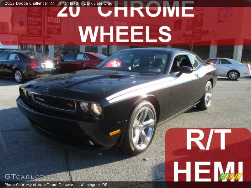 Pitch Black / Dark Slate Gray 2013 Dodge Challenger R/T