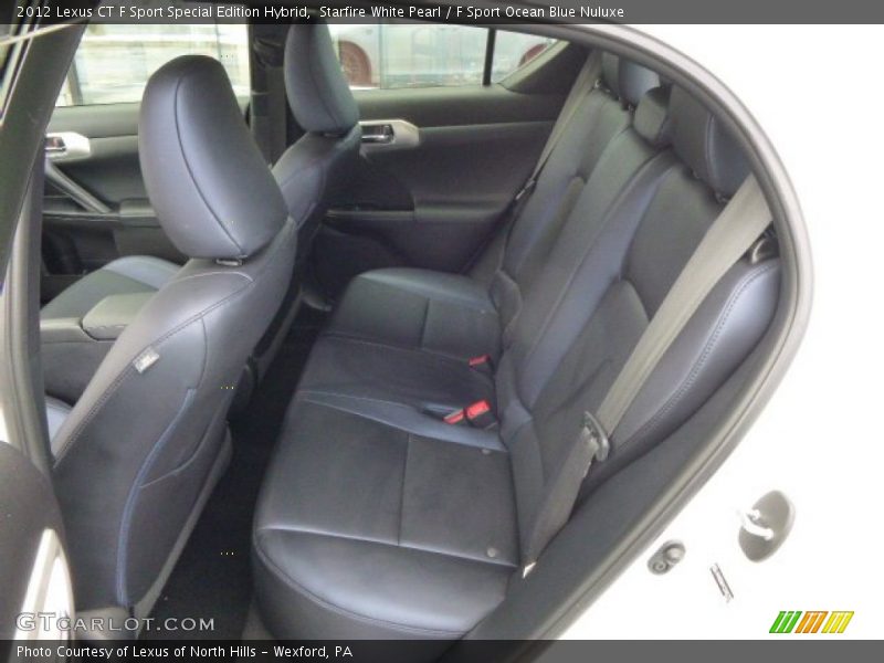 Rear Seat of 2012 CT F Sport Special Edition Hybrid