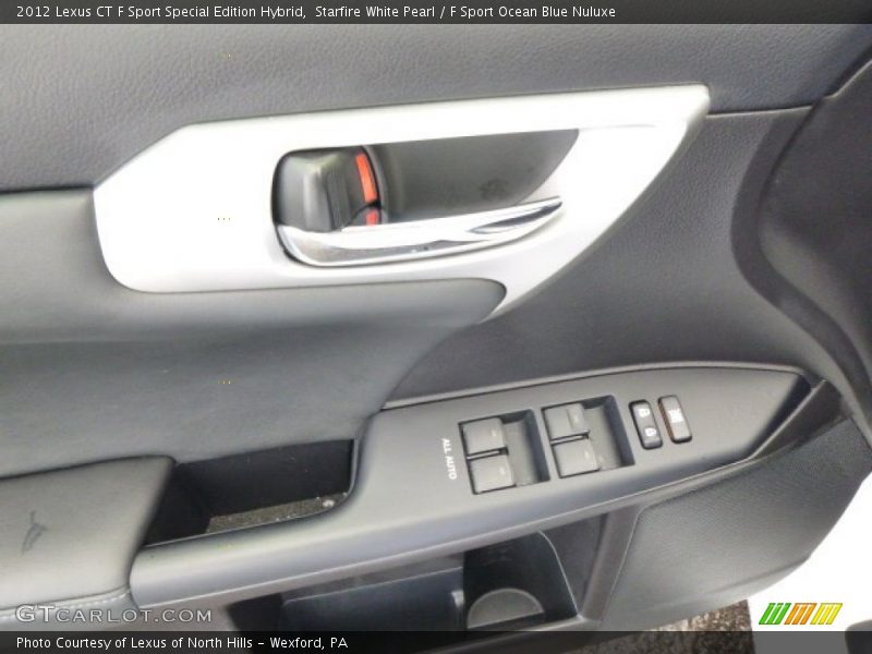 Starfire White Pearl / F Sport Ocean Blue Nuluxe 2012 Lexus CT F Sport Special Edition Hybrid