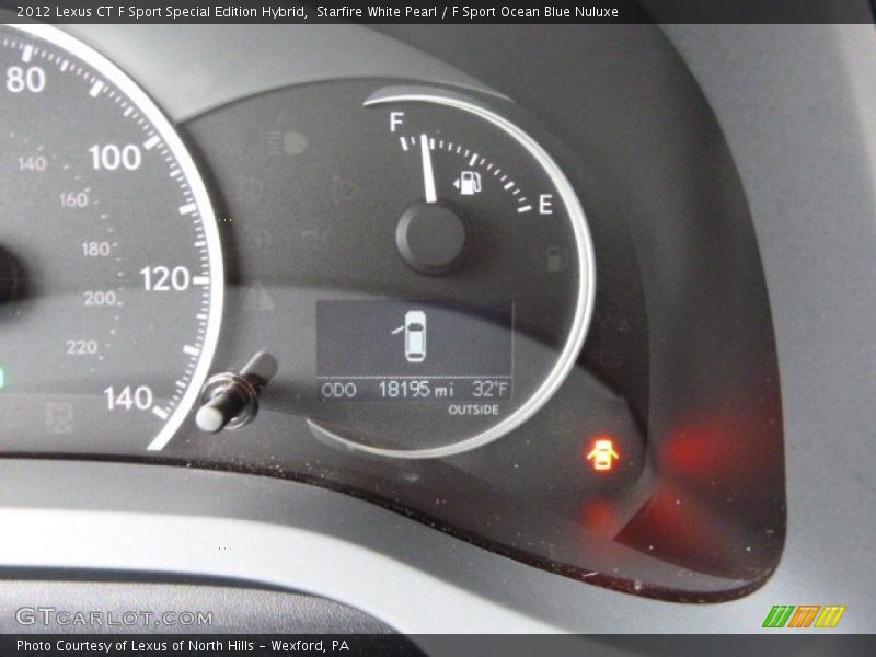 Starfire White Pearl / F Sport Ocean Blue Nuluxe 2012 Lexus CT F Sport Special Edition Hybrid