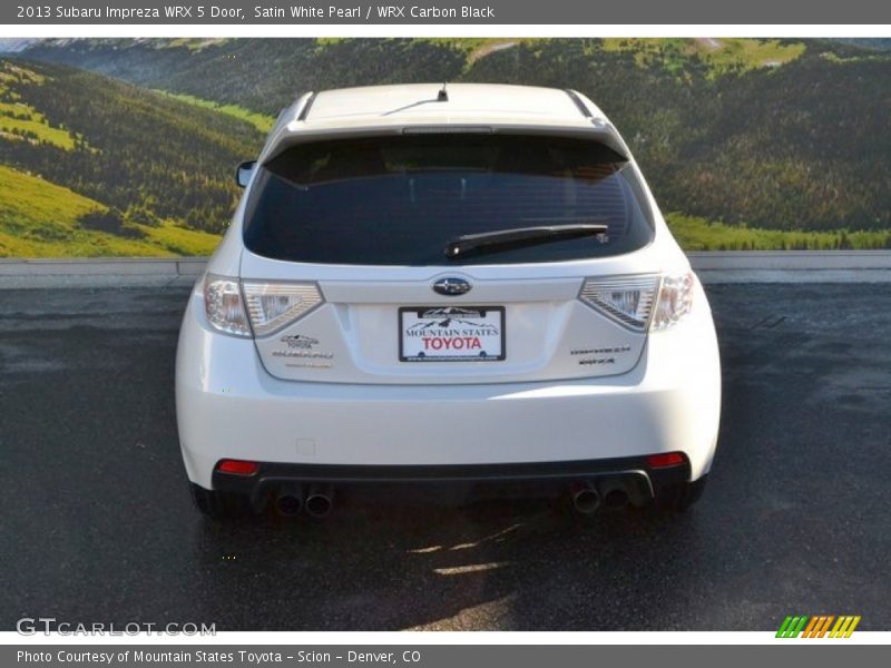 Satin White Pearl / WRX Carbon Black 2013 Subaru Impreza WRX 5 Door