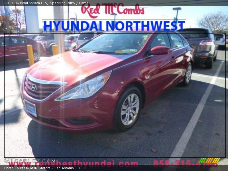 Sparkling Ruby / Camel 2013 Hyundai Sonata GLS