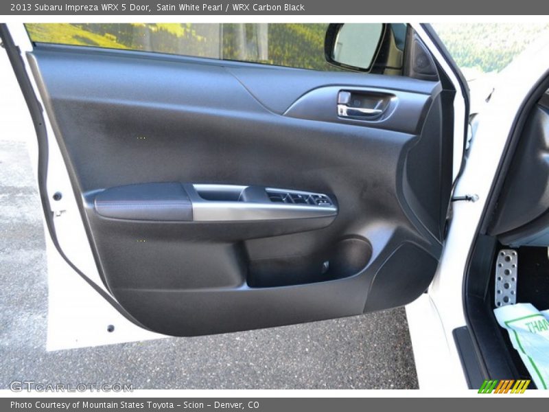 Satin White Pearl / WRX Carbon Black 2013 Subaru Impreza WRX 5 Door