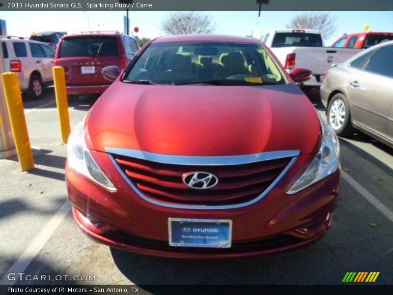 Sparkling Ruby / Camel 2013 Hyundai Sonata GLS