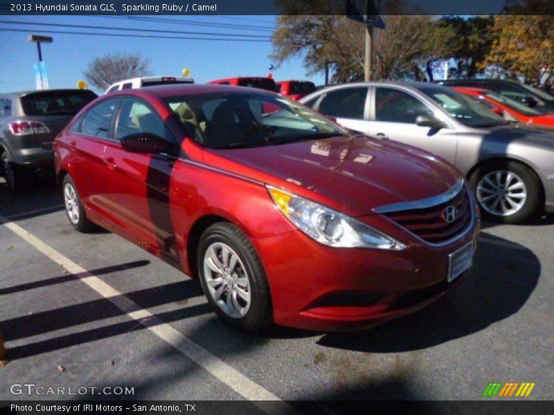 Sparkling Ruby / Camel 2013 Hyundai Sonata GLS