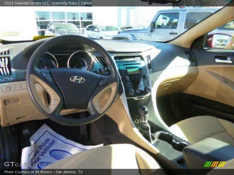 Sparkling Ruby / Camel 2013 Hyundai Sonata GLS