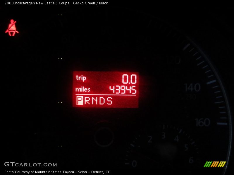 Gecko Green / Black 2008 Volkswagen New Beetle S Coupe