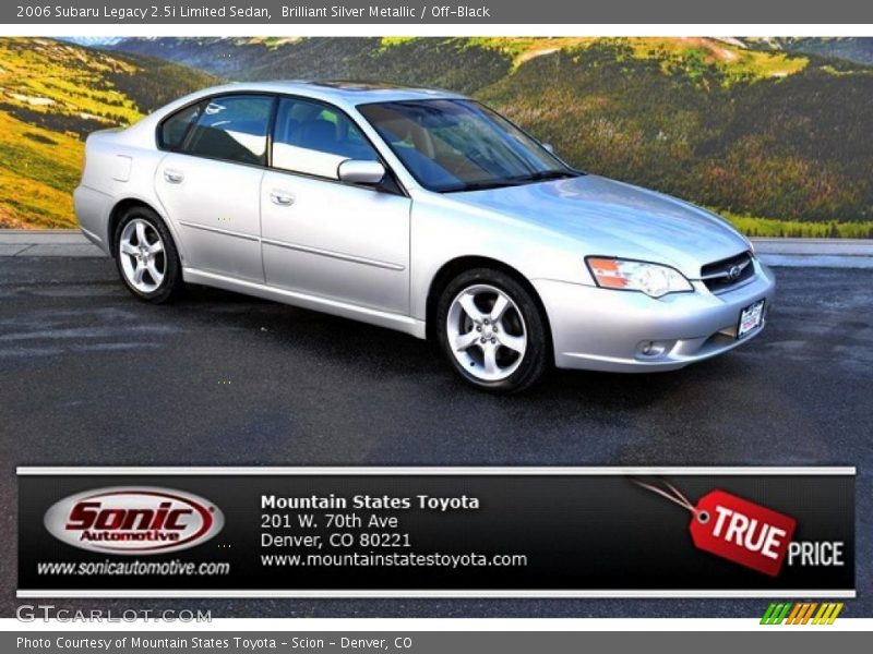 Brilliant Silver Metallic / Off-Black 2006 Subaru Legacy 2.5i Limited Sedan