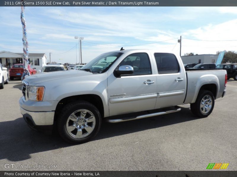 Pure Silver Metallic / Dark Titanium/Light Titanium 2011 GMC Sierra 1500 SLE Crew Cab