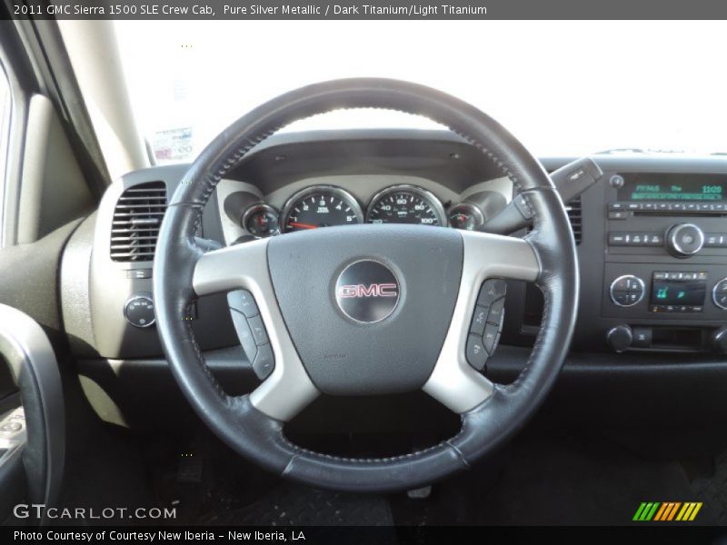 Pure Silver Metallic / Dark Titanium/Light Titanium 2011 GMC Sierra 1500 SLE Crew Cab