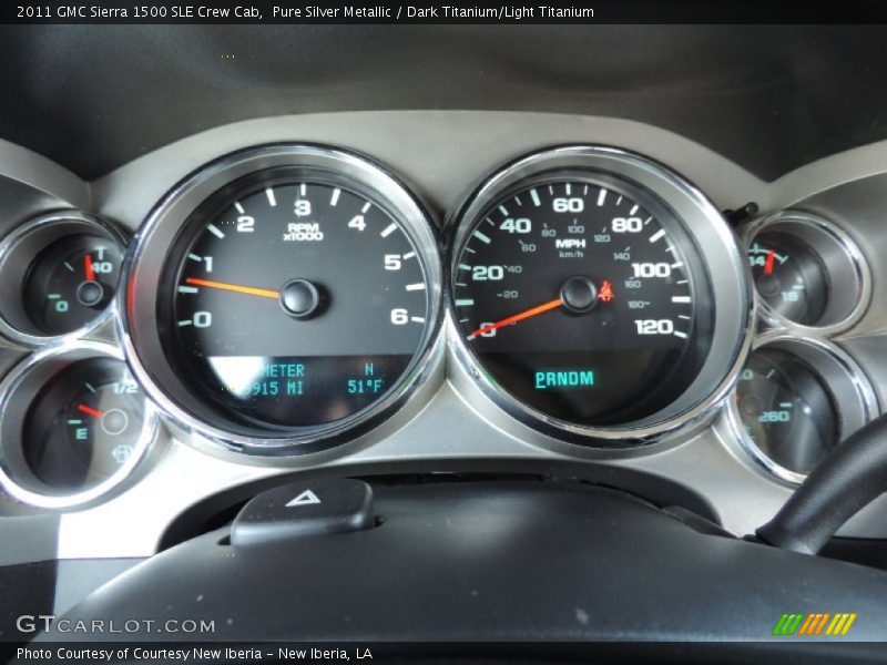 Pure Silver Metallic / Dark Titanium/Light Titanium 2011 GMC Sierra 1500 SLE Crew Cab