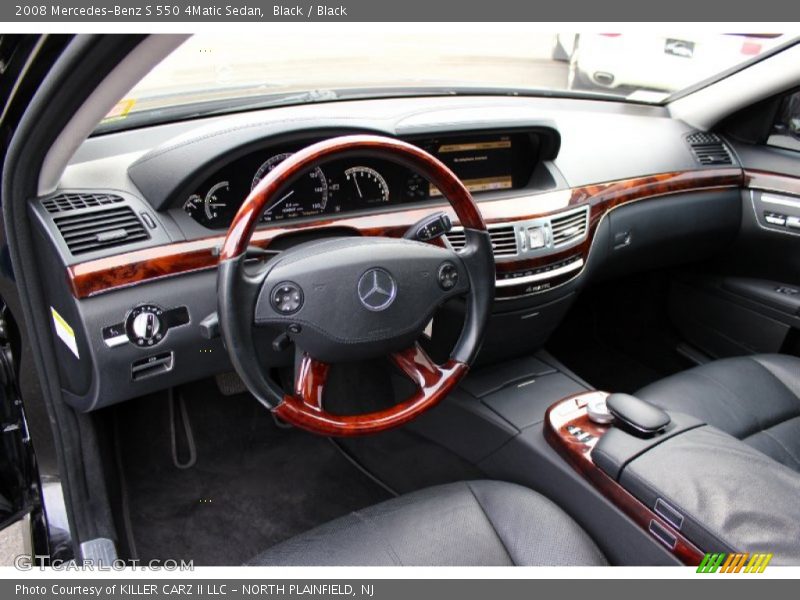 Black / Black 2008 Mercedes-Benz S 550 4Matic Sedan