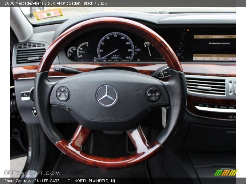 Black / Black 2008 Mercedes-Benz S 550 4Matic Sedan