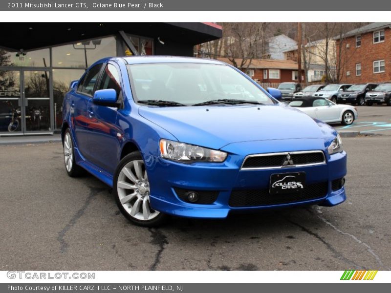 Octane Blue Pearl / Black 2011 Mitsubishi Lancer GTS