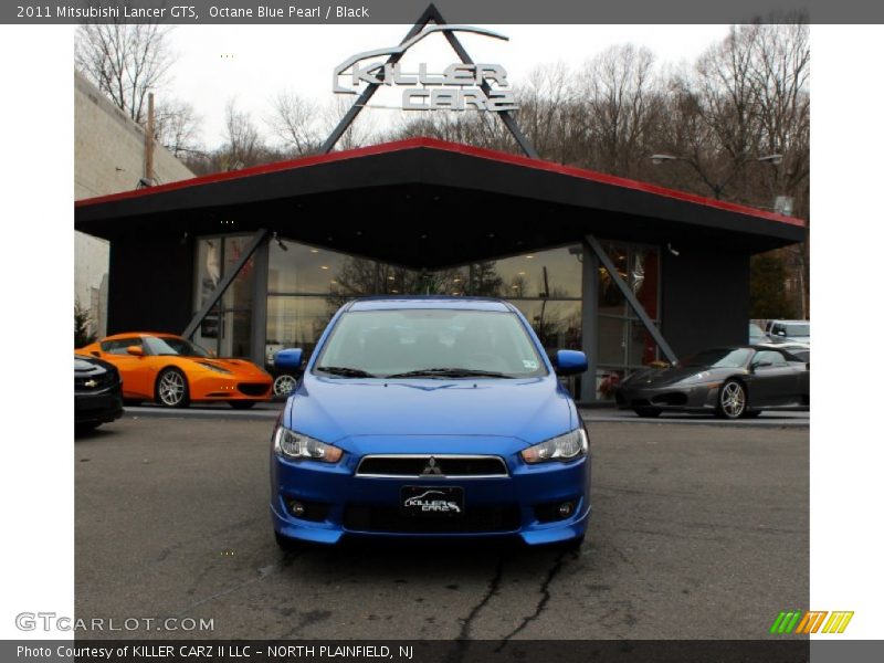 Octane Blue Pearl / Black 2011 Mitsubishi Lancer GTS