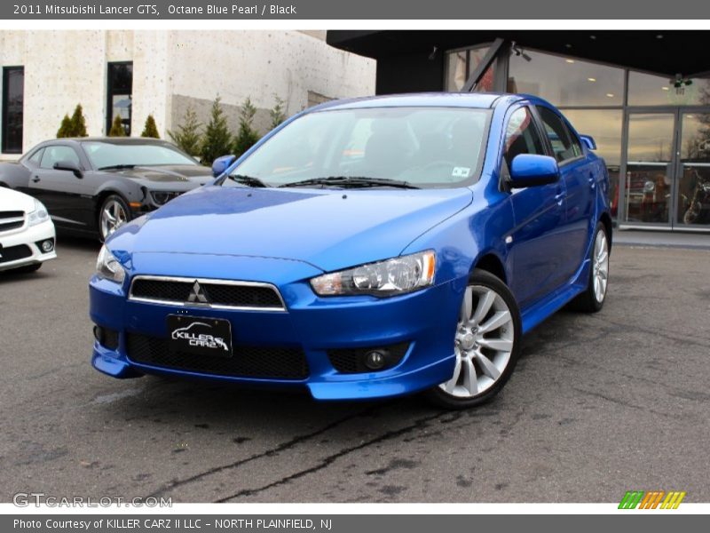 Octane Blue Pearl / Black 2011 Mitsubishi Lancer GTS